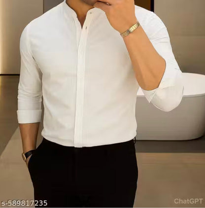 MACWEAR Men's Full-Sleeve Cotton Formal Shirt – Regular Fit | Plus Size | Office, Party, Casual & Wedding Wear