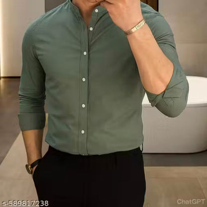 MACWEAR Men's Full-Sleeve Cotton Formal Shirt – Regular Fit | Plus Size | Office, Party, Casual & Wedding Wear