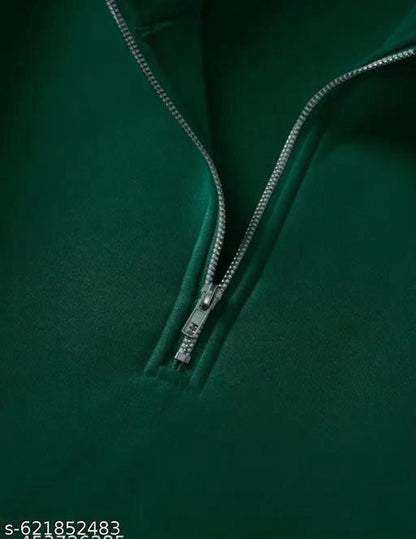 Men's Stylish Half-Zip High Neck Sweatshirt