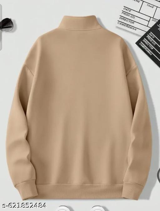Men's Stylish Half-Zip High Neck Sweatshirt