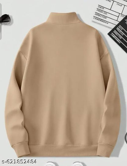 Men's Stylish Half-Zip High Neck Sweatshirt