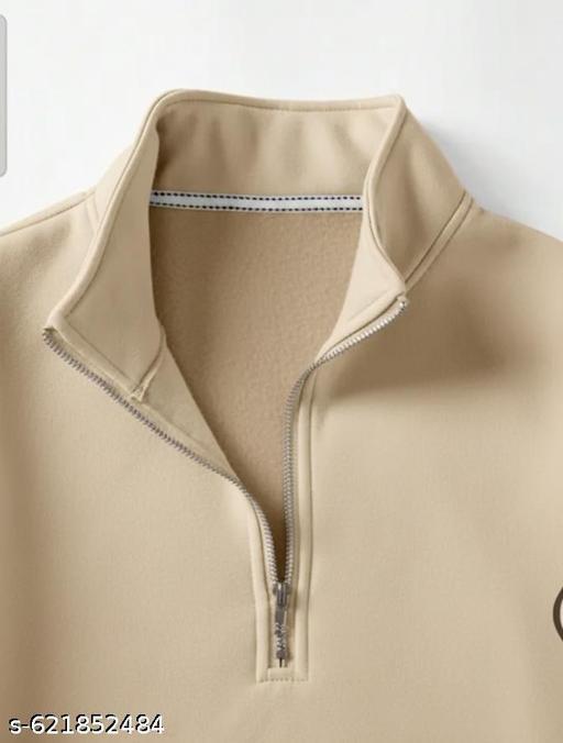 Men's Stylish Half-Zip High Neck Sweatshirt
