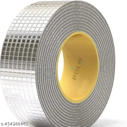 POLOSTAR Waterproof Butyl Super Strong Self-Adhesive Leak Sealing Tape Aluminum Foil Tape for RV Repair Window Glass & EDPM Roof Leak Patching and Pipe Sealing (5CM x5M) Pack of 1 Powered By Akhand Dhara ∞