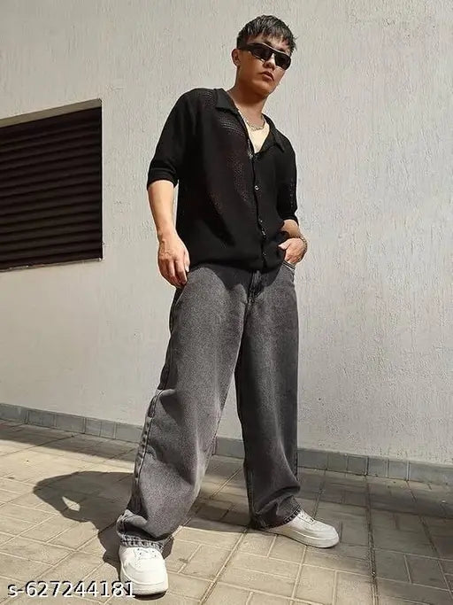 Women’s Trendy Wide-Leg Dark Denim