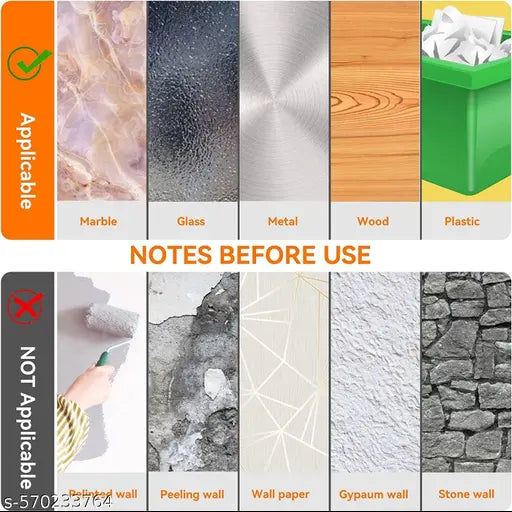 Qatalitic 2 Pcs Double Sided Adhesive Tape 3 Metre Heavy Duty, Clear & Tough Nano, Removable, Reusable and Washable Transparent Adhesive Tape for DIY Art & Craft