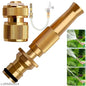 AAI K Brass Water Spray Nozzle Suitable for 1/2" Hose Pipe Adjustable Brass Spray Nozzle Water Pressure Booster Brass Nozzle Water Spray Gun for Car Wash & Gardening Water Pressure Nozzle